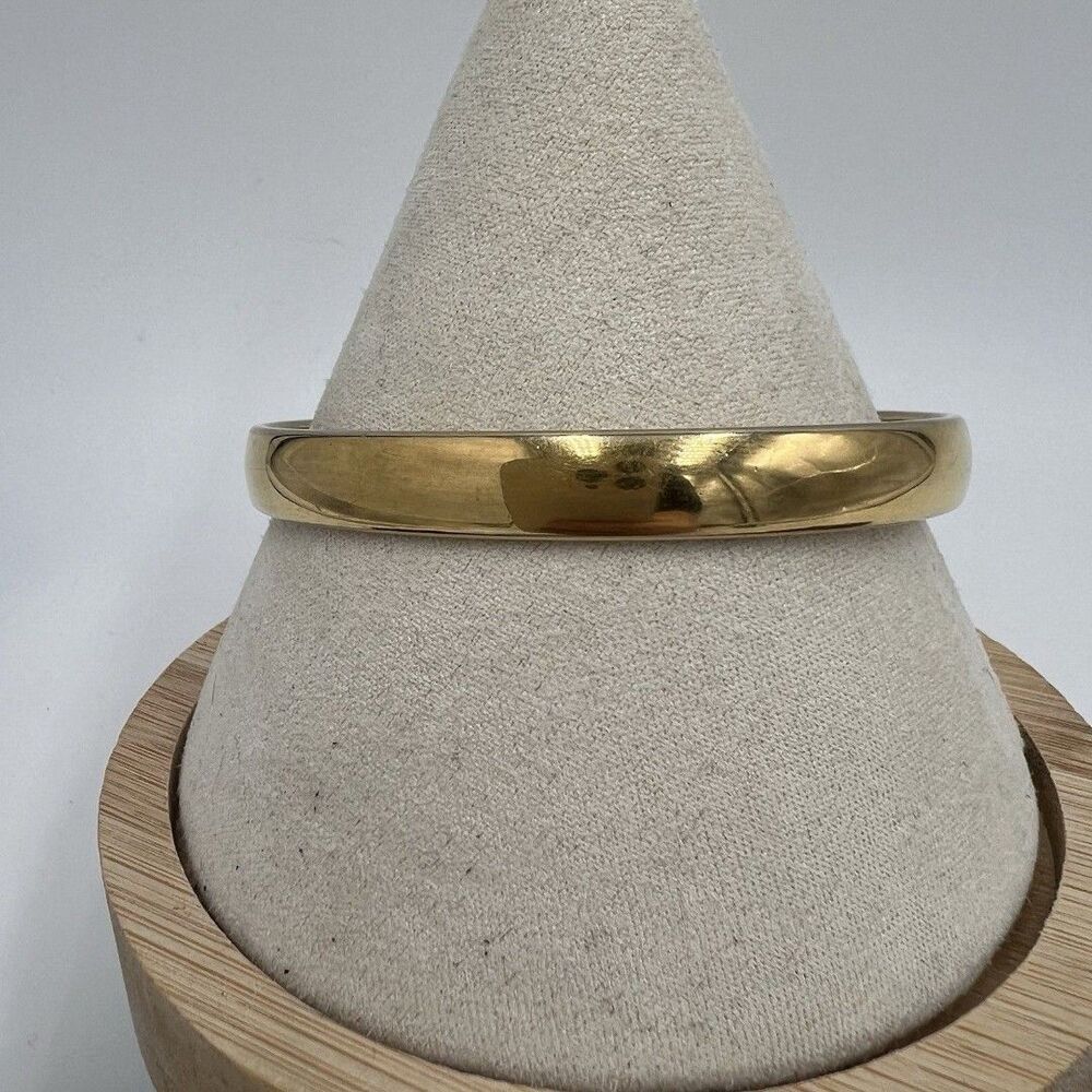 Vintage Monet Gold Tone Bangle Bracelet Heavy Size SMALL WIDTH